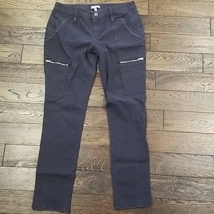 Joie Skinny Cargo Pant with zipper details.